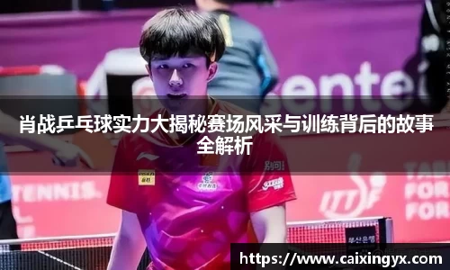 肖战乒乓球实力大揭秘赛场风采与训练背后的故事全解析